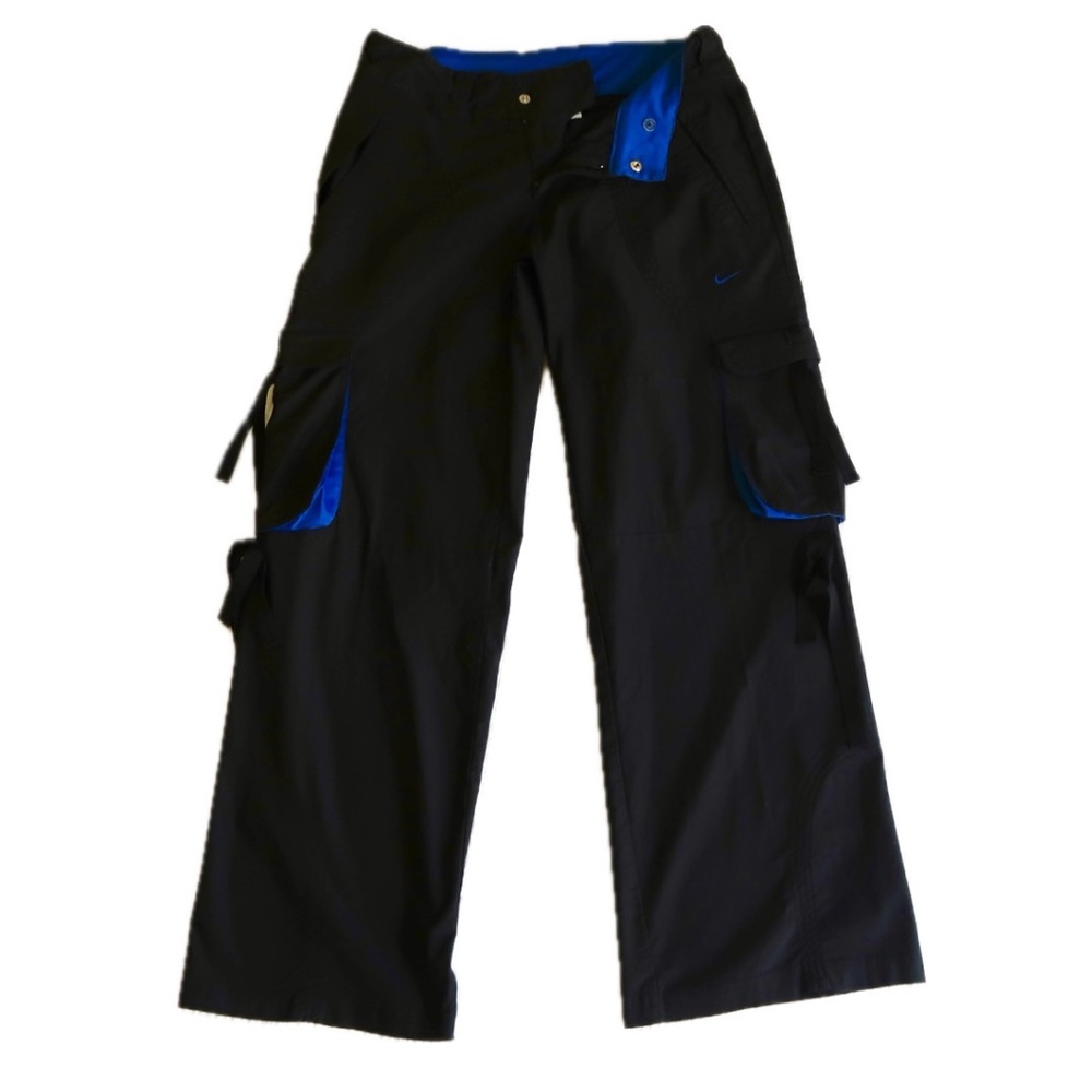 Vintage 90s Nike black and blue cargo pants